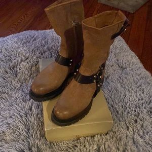 A.S.98 tall leather boots size 39 brown and black never worn outside
